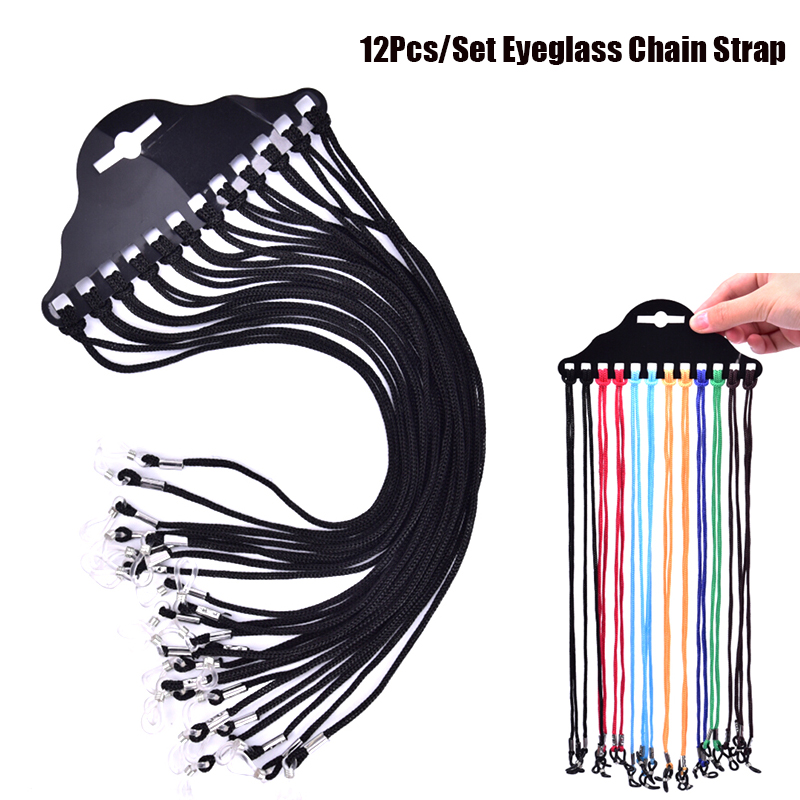 Sunglass Retainer Cord - สายคล้องแว่นตาหลากสี 12/24/36 ชิ้น สายคล้องแว่นตาอ่านหนังสือ สายคล้องแว่นตาแบบสร้อยคอ