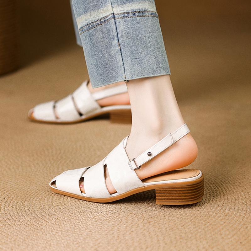 ฤดูร้อนใหม่ผู้หญิงรองเท้าแตะรอ - Casual Sandal Leather บทวิจารณ์และราคา