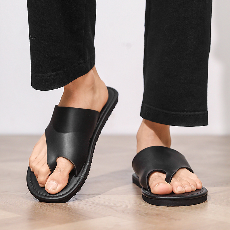 รองเท้าแตะผู้ชายคุณภาพสูงแฟชั่ - Flip Flop Leather Men บทวิจารณ์และราคา