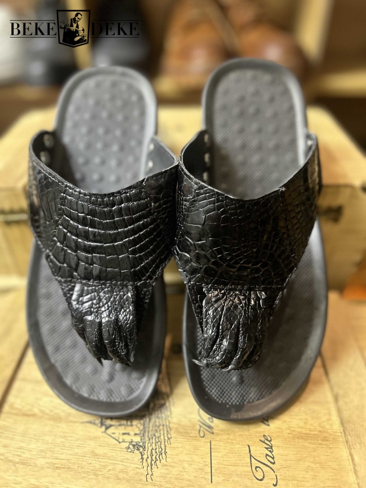 รองเท้าแตะหนังแท้สำหรับผู้ชาย  - Flip Flop Leather Men บทวิจารณ์และราคา