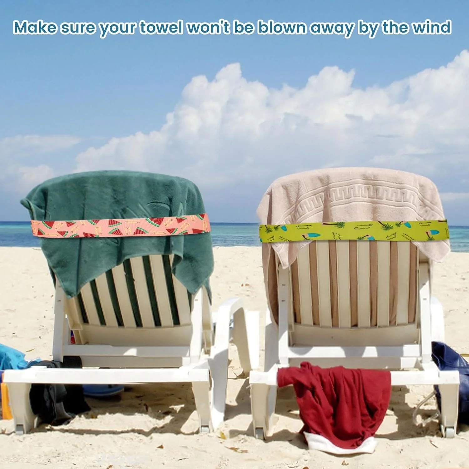 สายรัดผ้าขนหนูขนาดใหญ่ 5 ชิ้น  - Beach Towel Large บทวิจารณ์และราคา