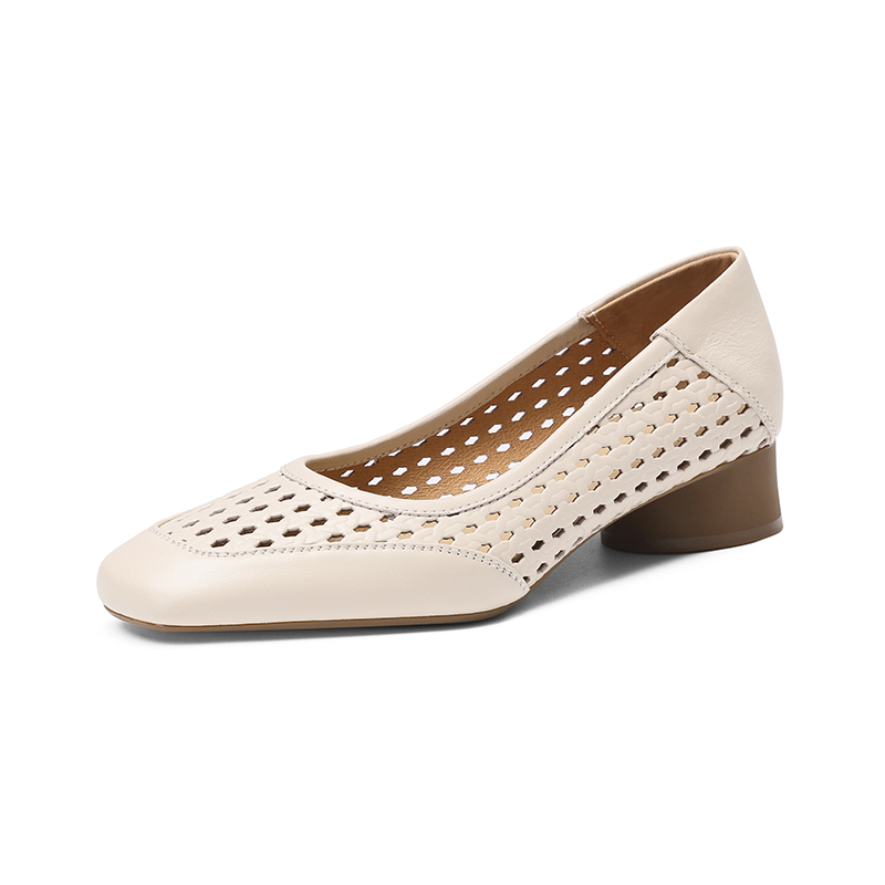 รองเท้าส้นสูงแบบโปร่ง ดีไซน์ให - Casual Sandal Leather บทวิจารณ์และราคา