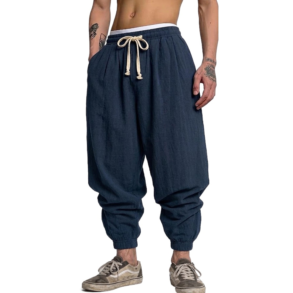 กางเกงผ้าฝ้ายลินินสไตล์เกาหลีส - Short Linen Drawstring บทวิจารณ์และราคา