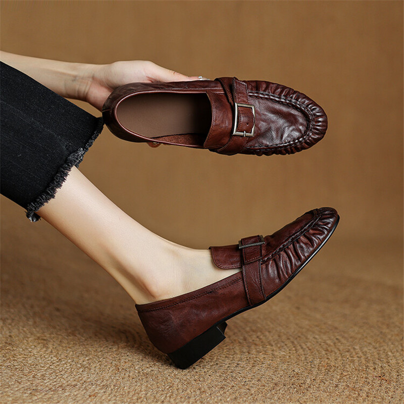 รองเท้าส้นเตี้ยสำหรับผู้หญิง,  - Casual Sandal Leather บทวิจารณ์และราคา