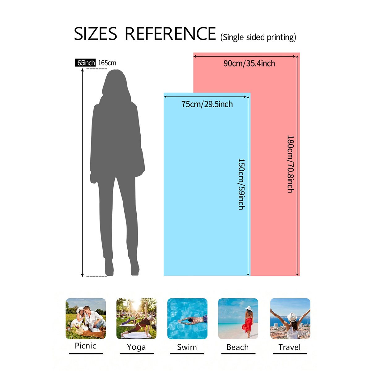 ผ้าขนหนูชายหาดลายทางสีสันสดใสท - Beach Towel Large บทวิจารณ์และราคา