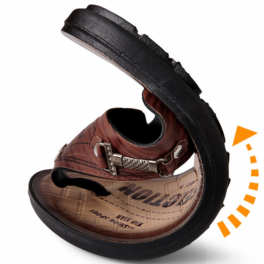 รองเท้าแตะหนังผู้ชาย รองเท้าแต - Flip Flop Leather Men บทวิจารณ์และราคา