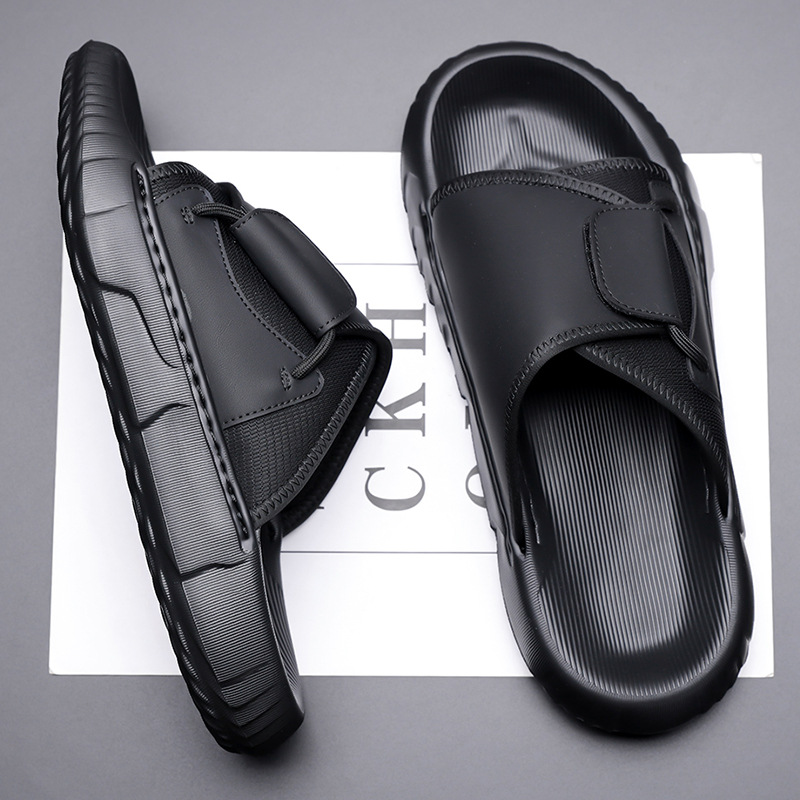 รองเท้าแตะผู้ชายแบบสวม รุ่นใหม - Flip Flop Leather Men บทวิจารณ์และราคา